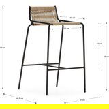 Marckeric Bež metalna barska stolica (visine sjedala 65 cm) Emily – | shoptok.hr