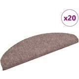  Prostirke za stepenice, samoljepljive, 20 kom. 65x21x4 cm, svijetlosmeđe, poluokrugle, velike | shoptok.hr