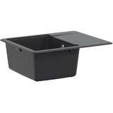  Jednostruki kuhinjski sudoper Granit 56 x 46 x 19 cm Grafitna | shoptok.hr