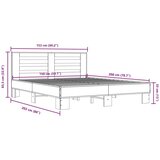 Okvir za krevet boja hrasta 150x200cm konstruirano drvo i metal | shoptok.hr