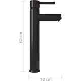 vidaXL Kupaonska miješalica crna 12 x 30 cm | shoptok.hr