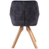 Livetastic Naslanjač Samt, Črna, Vrtljivo | Shoptok.si