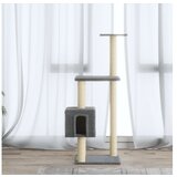 vidaXL Mačje drevo s praskalniki iz sisala svetlo sivo 104 cm | Shoptok.si