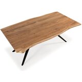 Marckeric Jedilna miza z mizno ploščo iz akacije v naravni barvi 100x200 cm Mudri – | Shoptok.si