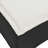  Vrtne stolice s jastucima 2 kom. Crne 55x55x36 cm Poli ratan - Crna i krem 1 | shoptok.hr