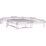  Okvir za krevet sivi 120 x 200 cm od masivne borovine | Eponuda.com