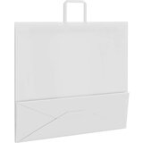  Papirnate vrećice 250 kom s ručkama bijele 54x15x49 cm | shoptok.hr