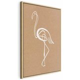  Slika - White Flamingo (1 Part) Vertical 40x60 U prirodnom drvenom okviru | shoptok.hr
