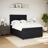  Krevet s oprugama i madracem crni 140 x 190 cm baršunasti | shoptok.hr