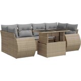 vidaXL 7-dijelni set vrtnih sofa od poliratana s jastucima bež | shoptok.hr