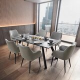 Bessagi Home jedilna miza litta, temno siva, kovina | Shoptok.si