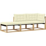  Sekcionalna sofa s jastukom Bijela 241 5 x 83 x 73 cm - Bijela i krem 1x srednji +1x kutni +1x stolić | shoptok.hr