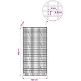  Gabion s žicom debljine 5 mm i mrežom 5x10 cm 100x10x200 cm | shoptok.hr