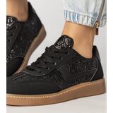 Gemre Black women's sneakers decorated with glitter Likana | Shoptok.si