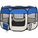  Sklopiva ogradica za pse s torbom plava 110 x 110 x 58 cm | Eponuda.com