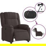 vidaXL Električni naslanjač temno rjavo blago, (20928083) | Shoptok.si