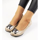 Gemre Beige Wedge Ballet Flats Sofia | Shoptok.si