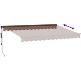 Tenda na automatsko uvlačenje s LED smeđa 350 x 250 cm | Eponuda.com