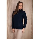 Kesi High-neckline sweater in navy blue | Shoptok.si