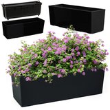 KADAX balkonski lonček z vstavljivim stojalom za rože črn sijaj 19x56 cm, (5000346427) | Shoptok.si