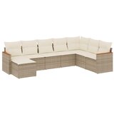 Maison Chic Seti vrtnega pohištva - Vrtna garnitura - Vrtni pohištvo set 8-delna z blazinami bež poli ratan, (21800914) | Shoptok.si