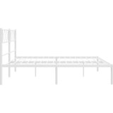  Metalni okvir za krevet s uzglavljem bijeli 183x213 cm | shoptok.hr