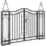  Vrtna vrata crna 121 x 8 x 100 cm od kovanog željeza | shoptok.hr