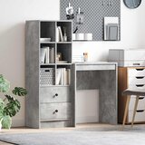  Stol s ladicama s policom s pohranom 2 pcs Betonski sivi | shoptok.hr