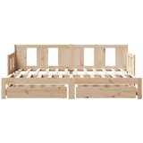 vidaXL Izvlečna dnevna postelja s predali 80x200 cm trdna borovina | Shoptok.si