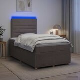  LED okvir za krevet s madracem Sivosmeđa 120 x 200 cm Tkanina | shoptok.hr