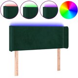  LED uzglavlje tamnozeleno 103x16x78/88 cm baršunasto | shoptok.hr