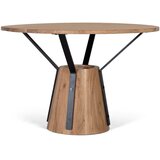 GINER Y COLOMER Okrogla jedilna miza iz mangovega lesa in kovine s premerom 116 cm, (22147123) | Shoptok.si