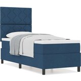 vidaXL box spring postelja z vzmetnico modra 80x200 cm tkanina, (22081060) | Shoptok.si