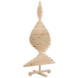 vidaXL Božićna drvca s stalakom Prirodna 120 cm Masivna borovina | shoptok.hr
