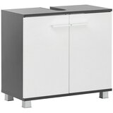 RIVA kupaonski ormarić za nasadni umivaonik stable (65 x 32,5 x 60 cm, antracit, bijele boje) | shoptok.hr