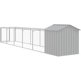  Kućica za pse s krovom svjetlosiva 117 x 609 x 123 cm čelična | shoptok.hr