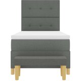 Box Spring Krevet s Madracem i Klupom Tamno Siva 100x200 cm Tkanina | shoptok.hr