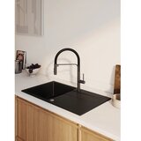 KUCHINOX Granitni sudoper Laut set s miješalicom i sifonom, crni 76x44 cm | shoptok.hr