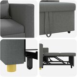 SOFA na razvlačenje Singl Tamno siva 90 x 165 x 87 cm tkanina | Eponuda.com