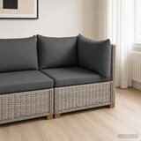  Kutna sofa s jastucima GENDT Prirodni ratan Kubu siva | shoptok.hr