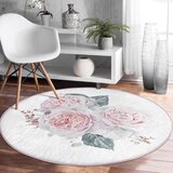 Mila Home Bijeli/ružičasti periv/pogodan za robotski usisavač okrugli tepih ø 120 cm Comfort – | shoptok.hr