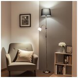 Brilagi - Stojeća lampa CERIA 1xE27/100W/230V + 1xE14/25W mat hrom/crna | Eponuda.com