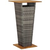  3-dijelni vrtni barski set od poliratana s jastucima sivi Siva 60 x 60 x 110 cm | shoptok.hr