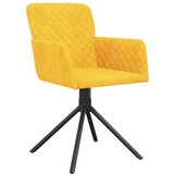  Vrtljiv jedilni stol 2 kosa rumen žamet | Shoptok.si