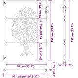 Vrtna vrata Crna 85 x 150 cm Čelik s praškastim premazom | shoptok.hr