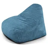 Modra vreča za sedenje iz rebrastega žameta Snug 100 –