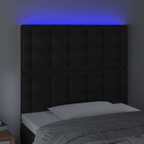  Uzglavlje crno 100x5x118/128 cm od umjetne kože | shoptok.hr
