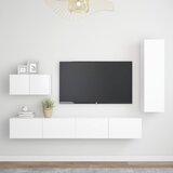 The Living Store Komplet TV omaric 4-delni bela iverna plošča - Komplet TV Omaric, (21374563) Cene