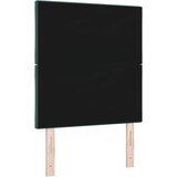 vidaXL LED vzglavje z LED lučmi Geometrični Temno zelena 80 cm Žamet, (5000043931) | Shoptok.si
