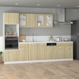 Viseći stakleni ormarić "Lyon" hrast Sonoma 80x31x60 cm Konstruirano drvo | Eponuda.com